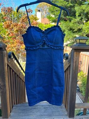 Story on Blue Denim Mini Dress